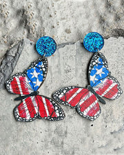 American Flag Print  Earrings