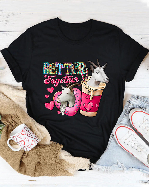 Better Together Goat Women Casual T Shirt