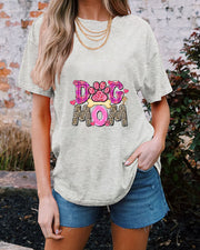 Dog Mom Women Casual Cotton T-Shirt