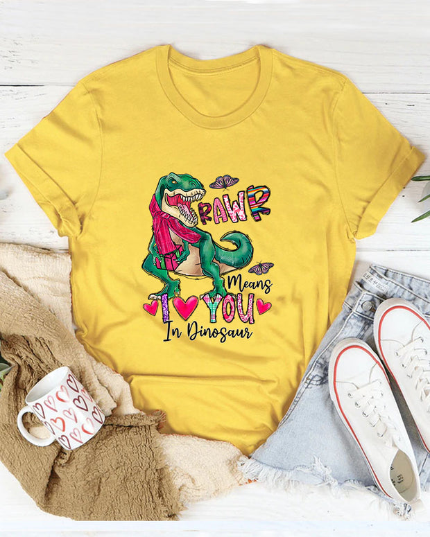 Dinosaur Women Casual T Shirt