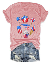 American Flag  Donut Women T-Shirt