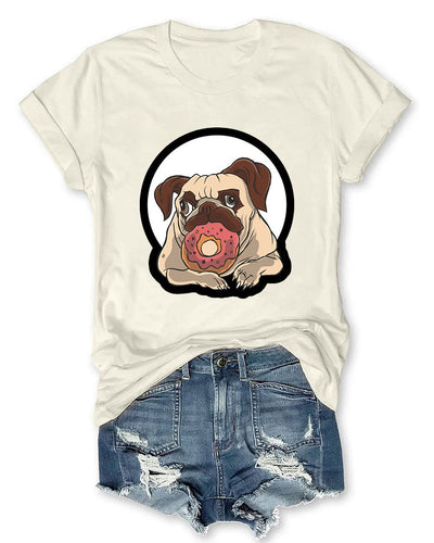Cut Dog Donut Women T-Shirt