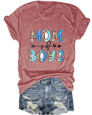 Mother's Day Mom Boys Printed T-Shirt