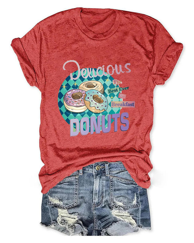 Delicious Donut Women Cotton T-Shirt