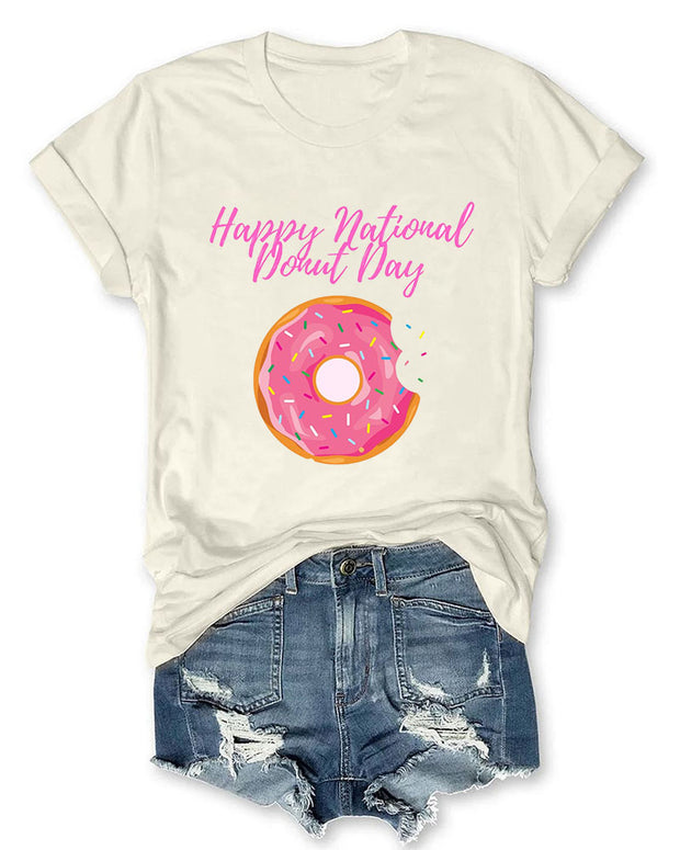 Happy National Donut Day  Women  T-Shirt