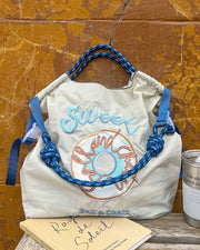 Casual Recycle Bag Embroidery Tote Bags