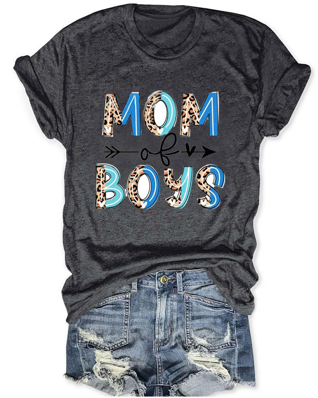 Mother's Day Mom Boys Printed T-Shirt