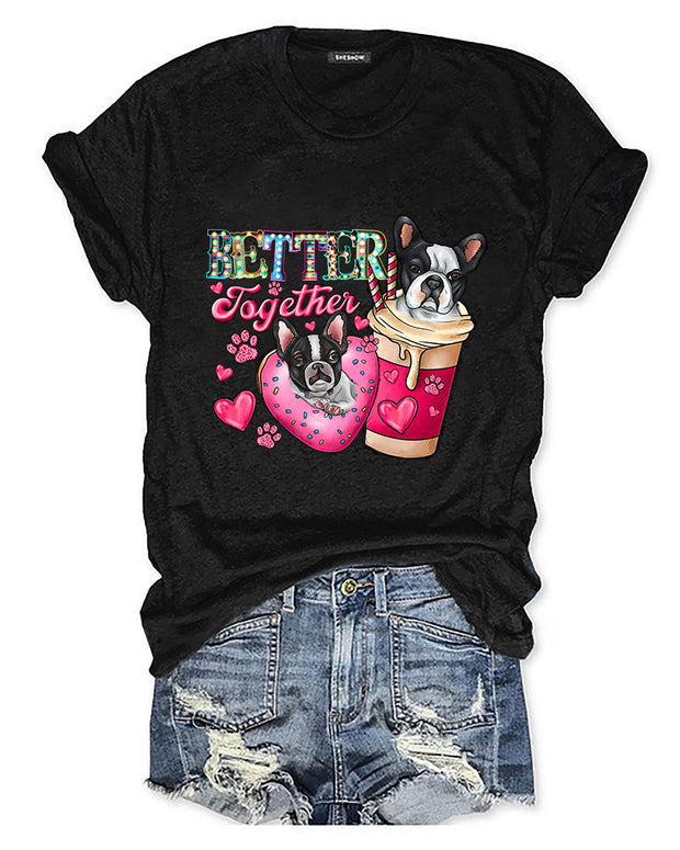 Better Together Dogs Donut  T-Shirt