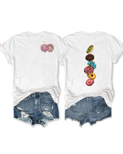 Donut Always Hungry Letter Printed T-Shirt