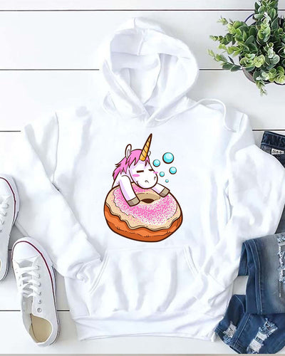 Women Unicorn Donut Casual Hoodie