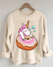 Unicorn Donut Women Casual Sweatshirt
