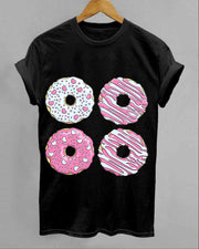 Donuts Print Women T-Shirt