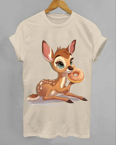 White-Tailed Deer Donut Animal T-Shirt