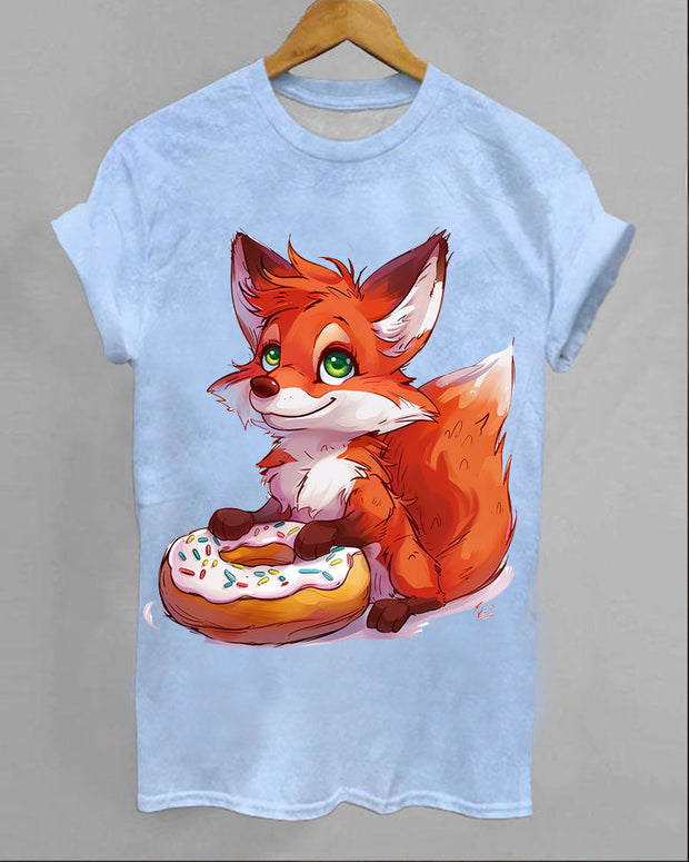 Donut Red Fox Animal T-Shirt