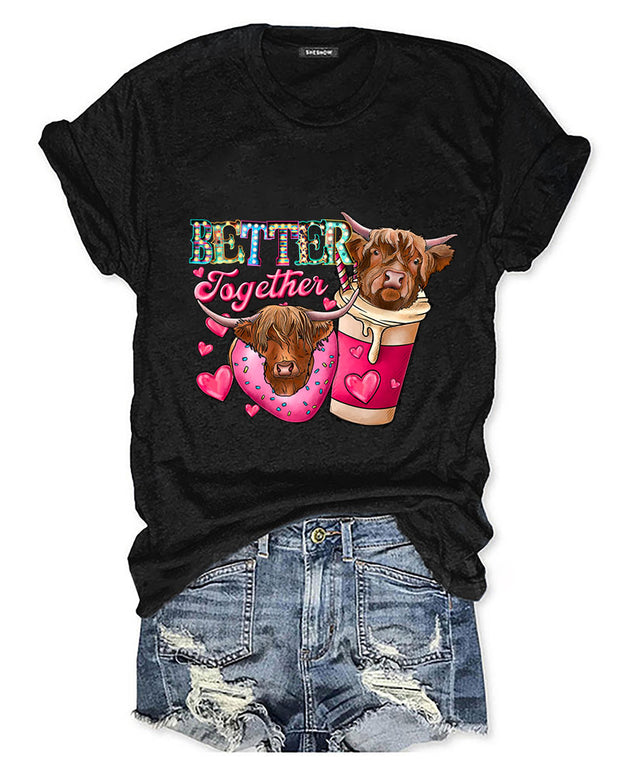 Better Together Cows Donut  T-Shirt