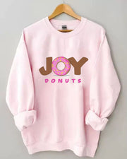 Joy  Donut Print Women Casual Sweatshirt