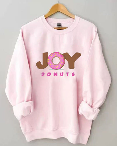 Joy  Donut Print Women Casual Sweatshirt