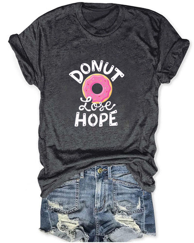 Donut Worry Be Happy Printed T-Shirt