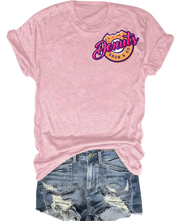 Cute Donut Printed T-Shirt