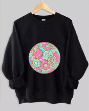 Donut Print Women Casual Sweatshirt
