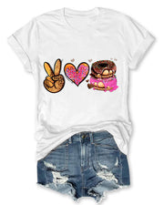 Victory Donut Heart  T-Shirt