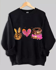 Donut Print Women Casual Sweatshirt