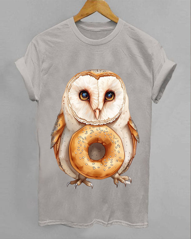 Barn Owl Donut Animal T-Shirt