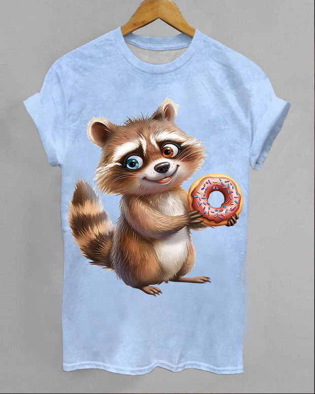 Racoon Donut Animal T-Shirt