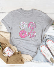 Donut Print  Women Casual T-Shirt