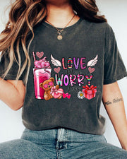 Love More Worry Less  Women Casual Cotton T Shirt